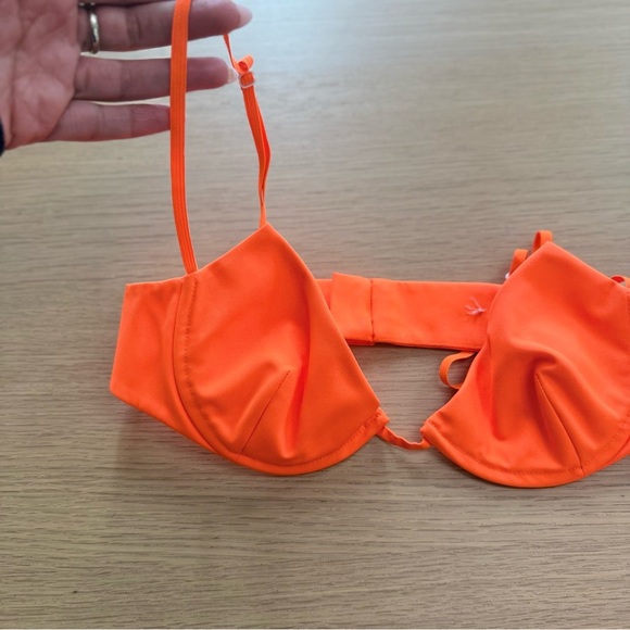 Helmut Lang Neon Orange Structure Bra Size XS Like New x1245 - Picture 4 of 10